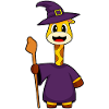 Girafe Halloween Sorcière