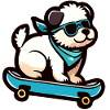 Pup on Wheels: The Skateboarding Canine