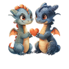 Dragon Love Saint-Valentin Mignon