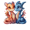 In Love Dragons Saint-Valentin Mignon