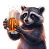 Waschbär Bier Geschenk