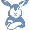 Bunny with crossed arms silhouette