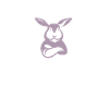 Bunny with crossed arms silhouette