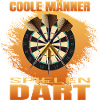 Coole Männer spielen Dart