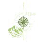 Alps,Mountains,illustration,Compass