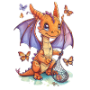 Dragon Papillons Kawaii Dragon Kids