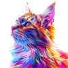 Polygon Katze Comic Style