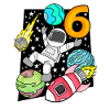 6 Anniversaire Garçon Astronaute Fusée