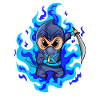 Ninja Motif Fire Blue