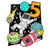 5th Birthday Boy Astronaut Rocket