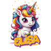 ELISA - Beautiful girl name with cute unicorn