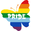 Rainbow Flag Butterfly