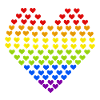 Pride rainbow heart - tiny hearts