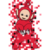 Teletubbies Po In a Cool Pixel And Drip Design