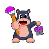 Mole, Painter, Brush, Paint