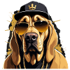 Bloodhound Gangsta Gangster Dog Gift
