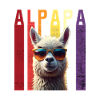 Funny alpaca parameter with sunglasses