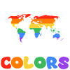 Regenbogenweltkarte der Vielfalt