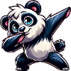 Cute Panda Makes Dab Cartoon