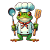 Chef Grenouille Drôle Cuisine Design