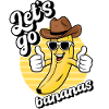 Sjove Lad os gå bananer cowboy banan