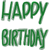 Green Happy Birthday Lettering
