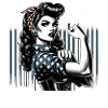 Strength Strong Woman Rockabilly Biceps Gift