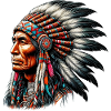 Amérindien Peau rouge d’Amérique
