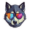 Husky Dog Head Cool