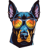 Doberman Dog Head Cool