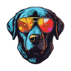 Labrador Dog Head Cool