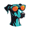 Greyhound Dog Head Cool