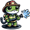 Firefighter Ribbit: The Brave Pond Defender