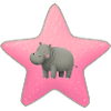 Hippopotame mignon bébé étoile enfants Design