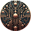 Logo futuriste du circuit Mandala