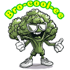 Broccoli with sunglasses