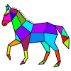 pferd polygon bunt