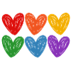 LGBTQIA rainbow hearts