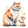 Animal Famille Mère Fils
