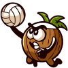Spike le gland de volley-ball