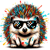 Hedgehog with sunglasses