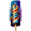 Spiral Sweetness: Rainbow Lollipop