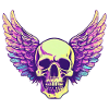 Skull with wings