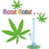 Cannabis Leaves with Bong