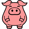 Little Cute Piggy Dick Pig Animal Love