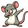 Rat and Mouse Dabbing Cartoon