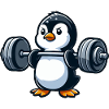 Starker Pinguin: Hantel-Workout