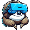 Cool Sloth VR Gamer Design