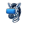 Cool Zebra VR Gamer