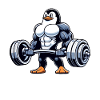 Penguin strength training with dumbbell